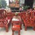 Bộ Bàn Ghế minh quốc đào Gỗ Xà Cừ Tay 12
