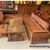 Bộ sofa góc tay trơn thanh lịch gỗ tự nhiên cao cấp 5 món 