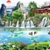 tranh phong cảnh 3d thác nước - tranh gạch men 3d