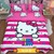 ộ chăn ga gối cotton 5D hình Hello Kitty siêu xinh c bé gái