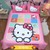 ộ chăn ga gối cotton 5D hình Hello Kitty siêu xinh c bé gái