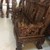 Bộ bàn ghế nghê 3 đầu gỗ mun đuôi công