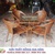 Bộ bàn ghế cafe mây nhựa sân vườn HGH 06