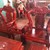 Bộ bàn ghế minh quốc voi gỗ hương đỏ nam phi tay 12