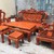 Bộ bàn ghế giả cổ nghê đỉnh gỗ hương đá