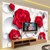 Tranh ốp tường- Tranh gạch hoa hồng 3D