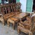 Bộ Bàn Ghế Gỗ Tràm Phun Pu Giả Mun