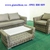 Bộ sofa nhựa mây bầu màu nâu sang trọng