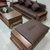 Sofa Gỗ Sồi Văng Đùi Gà Màu Walnut TP 162-2