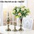 Bộ bình hoa thủy tinh luxury trang trí bàn ăn cao cấp