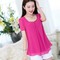 Áo voan nẹp cổ hồng giá 139k Các mẫu HOT nhất