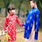 Áo dài truyền thống trẻ em Trang phục chơi Tết