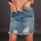 Váy jeans rách ôm wax