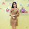 Đầm Lụa Suông Nâu Dịu Dàng