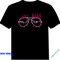 Áo Thun Phát Sáng Theo Nhạc Mẫu 4 Mắt Kính