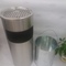 Thùng rác inox hình trụ tròn có gạt tàn