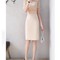 Hàng nhập Đầm body phối ren thêu