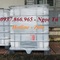 Thùng nhựa công nghiệp 1000L bọc sắt có van xả, tank nhựa chứa hóa chất, bồn nhựa bọc sắt mạ kẽm có van xả
