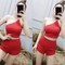 Set quần short lệch vai phối đô cổ pha lê
