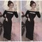 Đầm body tay dài bẹt vai khoét ngực sexy