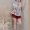 Set babydoll thêu phối quần sooc đỏ . Mặc lên chông rất điệu đà nha các chị em